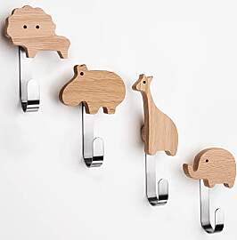 Garderobenhaken für Kinder aus Holz (Eiche).