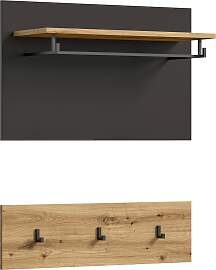 Garderobenpaneel Canu ca.80x73x27cm Eiche Dekor