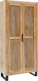 Garderobenschrank Everest Naturfarben/Schwarz