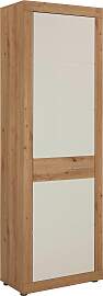 Garderobenschrank in Weiß/Eichefarben