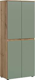 Garderobenschrank Scarpa Graugrün/Eiche