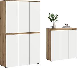 Garderobenschrank Scarpa Weiß/Eiche