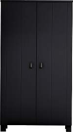 Garderobenschrank WOOOD "Ties", schwarz, 