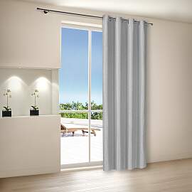 Gardine "Aurora", anthrazit, B:140cm