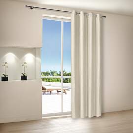 Gardine "Aurora", beige, B:140cm