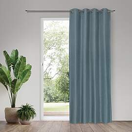 Gardine "Aurora", blau, B:140cm H:245cm, 
