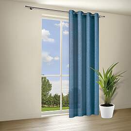 Gardine "Bibiane", blau, B:140cm