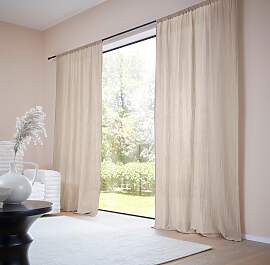 Gardine "Hevin, Musselin Vorhang, blickdichte 