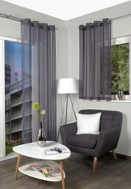 Gardine HOME WOHNIDEEN "DOLLY", grau,