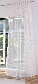 Gardine HxB 245x145 cm Natur Taupe Pompom