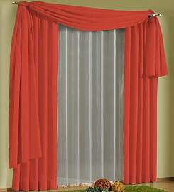 Gardine WIRTH "Daria" Gr. 1, rot,