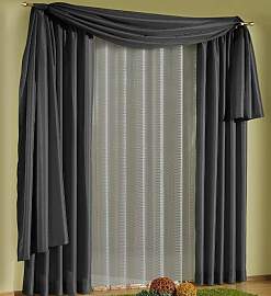 Gardine WIRTH "Daria" Gr. 1, schwarz,