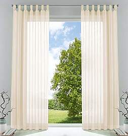 Gardinenbox 2er-Pack Gardinen Transparent Vorhang