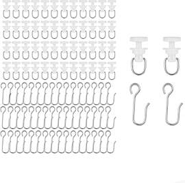 Gardinenhaken & Gardinenröllchen 100 Stück