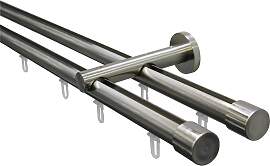 Gardinenstange GARDINIA "Set Isa 2-Lauf mit
