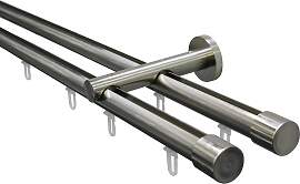 Gardinenstange GARDINIA "Set Isa 2-Lauf mit