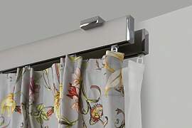 Gardinenstange GARESA "FLAT", silber
