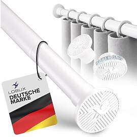 Gardinenstange ohne bohren [weiß, 50-80cm] – Ø 