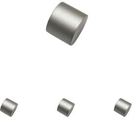 Gardinia Endstück, 2 x Endkappe, Metall,Silber,