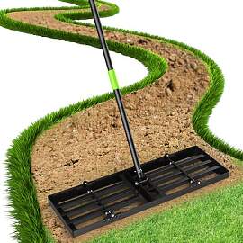 GARDTECH Rasenrakel 75x25 cm | Nivellierrechen aus 