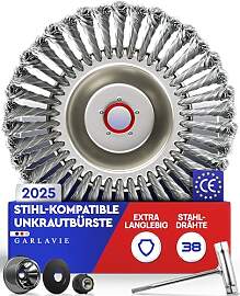 GARLAVIE Unkrautbürste für Motorsensen –