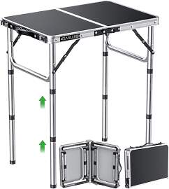 GARLLEN Campingtisch klappbar, 58x40cm & 3