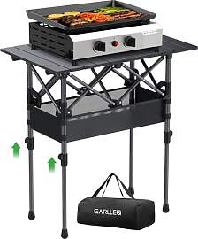 GARLLEN Campingtisch klappbar, 64x40cm & 2