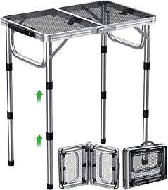 GARLLEN Grilltisch klappbar, 58x40cm & 3