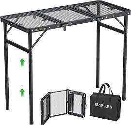GARLLEN Grilltisch klappbar, 87x40cm & 3
