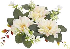 Garneck Blumen Kerzenringe Dahlie Eukalyptus