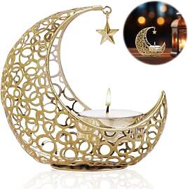 GAROMIA Teelichthalter Moon Ramadan Deko