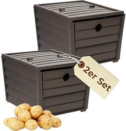 GarPet 2er Set Kartoffelkiste Gemüsebox Kartoffel 