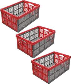 Garronda 3 Pack faltbare Klappbox 51 x 34,5 x 22,5 