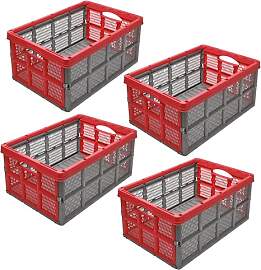 Garronda 4 Pack faltbare Klappbox 51 x 34,5 x 22,5 