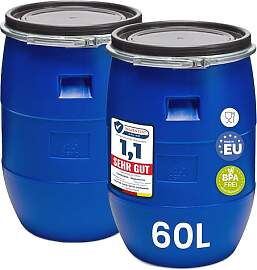 Garronda Set 2X 60 Liter Deckelfass Weithalsfass
