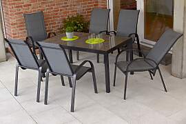 Garten-Essgruppe MERXX "Amalfi", silber