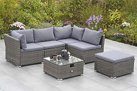 Garten-Essgruppe MERXX "Malaga", grau