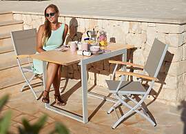 Garten-Essgruppe MERXX "Naxos", grau,