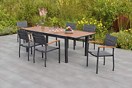 Garten-Essgruppe MERXX "Paxos", grau