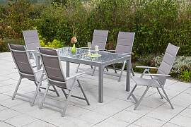 Garten-Essgruppe MERXX "Taviano", silber 