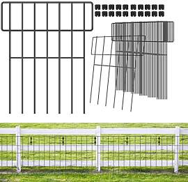 Garten Metallzaun 10 Stück Dekorative Komplettset 