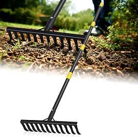 Garten Rechen, 152 cm Bogenharke mit 12 Zinken,