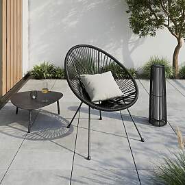 Garten-Relaxsessel Uno 1 Schwarz