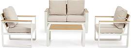 Garten-Set Leandro Aluminium, modern gepolstert,