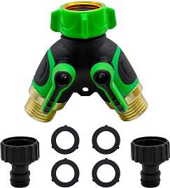 Garten Wasserhahn Verteiler 2 Wege 3/4 Zoll