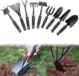 Garten Werkzeuge Set,9-Teiliges Gartenwerkzeug