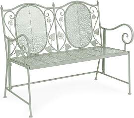 Gartenbank Harriet aus Metall, klassischer Stil,