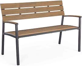 Gartenbank Isak aus Aluminium und Polyholz,