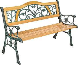 Gartenbank Kathi 2-Sitzer aus Holz und Gusseisen