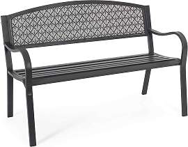 Gartenbank Lizette aus Metall, klassischer Stil,